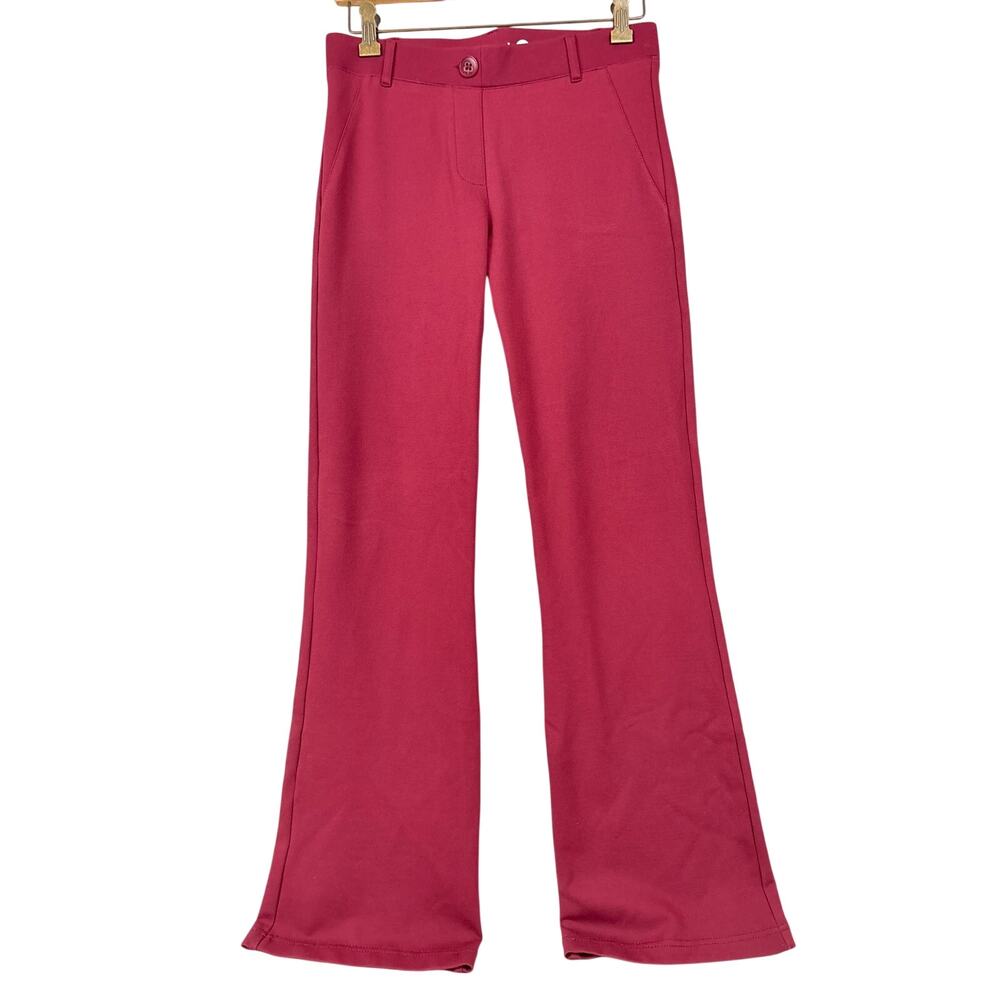 Betabrand Womens S Burgundy High Waist Pull On Stretch Yoga Pants Travel NEW